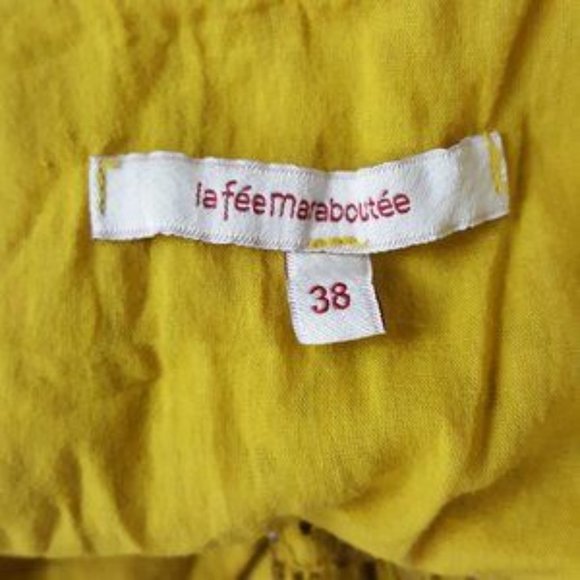 La Fee Maraboutee Sequined Golden Slip Dress 38 6 - Picture 5 of 5